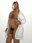  anthro bathrobe bojack_horseman bojack_horseman_(character) cigarette clothed clothing equine hi_res horse humanoid_penis male mammal mostly_nude open_robe oystercatcher7 penis pubes robe slightly_chubby solo 