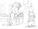 2018 4_fingers adam_wan adultery anthro anthro_on_anthro badge balls balls_deep being_watched big_balls black_and_white bonnie_hopps bottomless buckteeth butt clenched_teeth clothed clothing cuckold cum cum_in_pussy cum_inside cum_on_butt cum_on_ground cum_string desk discarded_clothing disney domination duo duo_focus ejaculation eyes_closed feline female fur group hair half-closed_eyes happy happy_sex hat inside interspecies lagomorph larger_male legs_up leodore_lionheart lion long_ears long_tail looking_pleasured looking_up lying male male/female male_domination male_penetrating mammal mane masturbation monochrome mostly_nude motion_lines necktie on_back on_desk on_table open_mouth orgasm pants pants_down partially_clothed pattern_clothing paws penetration penis predator/prey rabbit ring rough_sex saliva sex shirt simple_background size_difference sketch smaller_female smile stu_hopps submissive_female table table_lotus_position teeth thrusting unprofessional_behavior vaginal vaginal_penetration voyeur white_background zootopia 