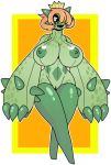  alternate_species areola big_breasts breasts cacnea cactus demonnyuu female flora_fauna full-length_portrait hair hair_over_eye huge_breasts humanoid humanoidized nintendo nipples non-mammal_breasts not_furry nude open_mouth orange_hair plant plant_humanoid pok&eacute;mon pok&eacute;mon_(species) pok&eacute;morph portrait pussy short_hair simple_background smile solo standing thick_thighs video_games wide_hips 