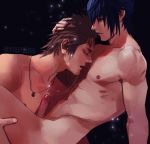  2boys drooling erection final_fantasy_xv ignis_scientia lifting male_focus multiple_boys nipples noctis_lucis_caelum nude penis saliva yaoi 