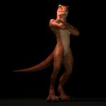  2016 3_toes 3d_(artwork) anthro blender_(software) digital_media_(artwork) dinosaur doublescale nevix_(character) raptor scalie standing teeth theropod toes 