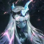  1girl bangs blue_eyes blue_horns blue_skin crown darling_in_the_franxx highres horns kvpk5428 long_hair looking_at_viewer oni_horns solo upper_body 