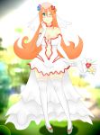  blue_eyes bride girl mona_(warioware) nintendo orange_hair tagme wedding_dress white_gloves 