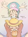  2boys monkey_d_luffy multiple_boys one_piece smile tony_tony_chopper 