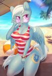  2018 ball beach beach_ball clothing cutie_mark digital_media_(artwork) equine eyewear feathered_wings feathers female fleetfoot_(mlp) friendship_is_magic hair hi_res lonelycross mammal my_little_pony one-piece_swimsuit outside pegasus seaside solo swimsuit wings wonderbolts_(mlp) 