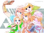  3boys blonde_hair blue_eyes hat headband link long_hair multiple_boys multiple_girls pointy_ears ponytail princess_zelda red_eyes reverse_trap self_shot sheik sheikah_slate shield short_hair shuri_(84k) smile super_smash_bros. super_smash_bros._ultimate surcoat the_legend_of_zelda the_legend_of_zelda:_a_link_between_worlds the_legend_of_zelda:_breath_of_the_wild the_legend_of_zelda:_ocarina_of_time the_legend_of_zelda:_the_wind_waker the_legend_of_zelda:_twilight_princess toon_link turban young_link 