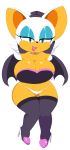  alpha_channel bat big_breasts boots breasts cleavage clothed clothing collar dream-cassette eyelashes female footwear high_heels legwear makeup mammal panties rouge_the_bat shoes simple_background solo sonic_(series) stockings transparent_background underwear wings 