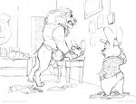  2018 4_fingers adam_wan adultery anthro anthro_on_anthro badge balls balls_deep being_watched big_balls black_and_white bonnie_hopps bottomless buckteeth butt clenched_teeth clothed clothing cuckold cum cum_in_pussy cum_inside cum_on_butt cum_on_ground cum_string desk discarded_clothing disney domination duo duo_focus ejaculation eyes_closed feline female fur group hair half-closed_eyes happy happy_sex hat inside interspecies lagomorph larger_male legs_up leodore_lionheart lion long_ears long_tail looking_pleasured looking_up lying male male/female male_domination male_penetrating mammal mane masturbation monochrome mostly_nude motion_lines necktie on_back on_desk on_table open_mouth orgasm pants pants_down partially_clothed pattern_clothing paws penetration penis predator/prey rabbit ring rough_sex saliva sex shirt simple_background size_difference sketch smaller_female smile stu_hopps submissive_female table table_lotus_position teeth thrusting unprofessional_behavior url vaginal vaginal_penetration voyeur white_background zootopia 