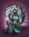  anthro breasts canine cassandra female hybrid jewelry looking_at_viewer mammal princessrei skunk smile solo 