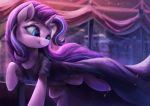  2018 absurd_res blue_eyes clothed clothing cute dancing dress equine eyebrows eyelashes female feral friendship_is_magic hair hi_res hooves horn inside mammal multicolored_hair my_little_pony portrait purple_hair smile solo starlight_glimmer_(mlp) two_tone_hair unicorn vanillaghosties 