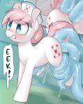  2018 anal anal_penetration anus blush cutie_mark digital_media_(artwork) dock double_penetration earth_pony equine eyelashes female feral friendship_is_magic hair hat hi_res horse mammal my_little_pony nurse_hat nurse_redheart_(mlp) penetration pony pussy shinodage solo tentacles vaginal vaginal_penetration 