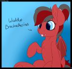  bat_pony cremedelaclop_(artist) equine fan_character fangs female hair hooves horse mammal my_little_pony pony solo wings 