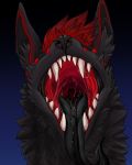  avezola canine dragon drooling floof fur gloomy hybrid imminent_vore mammal mouth_shot open_mouth saliva teeth tolt tongue tongue_out vore 