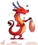  ambiguous_gender anthro arthropod black_eyes brown_fur cri-kee cricket cryptid-creations disney dragon eastern_dragon feral fur gong horn insect male mulan_(copyright) mushu open_mouth red_fur red_scales scales simple_background solo_focus white_background yellow_scales 