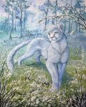 2010 anisis blue_eyes digital_media_(artwork) feline feral fur hair lion mammal solo traditional_media_(artwork) white_fur white_hair 