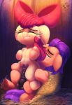  2018 apple_bloom_(mlp) cub duo earth_pony equine eyelashes eyes_closed female friendship_is_magic hair hair_bow hair_ribbon horse male male/female male_penetrating mammal my_little_pony oddciders penetration penis pony pussy ribbons sex teats tender_taps_(mlp) vaginal vaginal_penetration young 