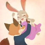  anthro aomaroo canine clothing disney dress female fox judy_hopps lagomorph male mammal nick_wilde rabbit smile zootopia 