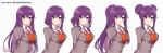  alternate_hair_length alternate_hairstyle arms_behind_back artist_name blazer breasts closed_mouth commentary doki_doki_literature_club double_bun english_commentary eyebrows_visible_through_hair hair_ornament hairclip highres jacket leaning_forward long_hair looking_at_viewer medium_breasts medium_hair patreon_logo patreon_username ponytail purple_eyes purple_hair ribbon savi_(byakushimc) school_uniform simple_background upper_body very_long_hair white_background yuri_(doki_doki_literature_club) 