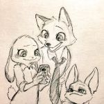  anthro aomaroo canine clothing disney female fennec finnick fox judy_hopps lagomorph male mammal nick_wilde rabbit simple_background zootopia 