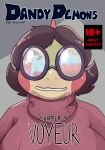  2018 balls bed being_watched butt caesar_(peculiart) comic cover dandy_demons demon devilchild duo english_text erection eyewear faceless_(species) female glasses hailey_(peculiart) hair hair_over_eye hi_res horn humanoid hybrid lizard male male/female mammal not_furry nude peculiart penis reptile scalie sex silvia_(peculiart) text 