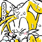  canine cum fox low_res mammal miles_prower plain_background sega sonic_(series) sonic_team tails white_background 