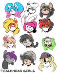  2018 anthro beauty_mark black_hair blonde_hair blue_eyes blue_hair blush braided_hair brown_fur buckteeth canine cat collar cowboy_hat coyote dog dreadlocks duckdraw ear_piercing english_text eyes_closed eyewear feline female flower flying_squirrel fox fur glasses goggles green_eyes green_hair grey_fur group hair happy hat headshot_portrait husky lagomorph large_group long_hair looking_at_viewer mammal mouse mustelid orange_eyes otter piercing pink_hair plant ponytail portrait procyonid purple_eyes purple_hair rabbit raccoon red_eyes rodent short_hair simple_background skunk smile squirrel star striped_fur stripes teeth text tiger upside_down ushanka white_background white_fur white_hair 