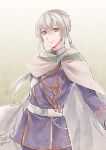  bedivere belt blonde_hair cape fate/grand_order fate_(series) green_eyes long_hair male_focus military military_uniform prosthesis prosthetic_arm shioika solo tunic uniform 