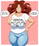  beauty_mark big_breasts bovine breasts cattle clothing huge_breasts jeans mammal pants ring shirt solo speeds t-shirt 