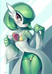  2018 bikini blush breasts clothing digital_media_(artwork) female gardevoir hi_res humanoid nintendo not_furry pok&eacute;mon pok&eacute;mon_(species) small_breasts solo swimsuit tawni_tailwind video_games 