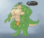  2017 3_fingers 4_toes ? abs aliasing animal_crossing anthro anthrofied biceps big_bulge biped blush bulge character_name claws clothed clothing countershade_arms countershade_face countershade_tail countershade_torso countershading dialogue digital_drawing_(artwork) digital_media_(artwork) digitigrade drago_(animal_crossing) dragon ear_frills english_text fangs frill front_view full-length_portrait green_scales green_tail grey_background grey_horn horizontal_pupils horn huge_muscles humanoid_hands male multicolored_scales muscular muscular_male muscular_thighs neck_muscles nintendo pecs portrait quads scales scalie schwartzgeist simple_background skimpy snout solo standing tan_countershading tan_scales tan_tail text thong toe_claws toes topless two_tone_scales two_tone_tail video_games white_claws 