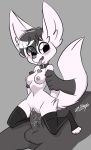  2018 absurd_res balls blush breasts canine clothing digital_drawing_(artwork) digital_media_(artwork) duo erection female fennec fox fur hair hi_res legwear male male/female mammal nipples nude open_mouth penetration penis pussy sex simple_background smile stockings text tongue tongue_out vaginal white_fur ziggy_fox 