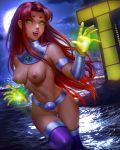  breasts dc_comics logan_cure nipples possible_duplicate pussy starfire teen_titans thighhighs uncensored 