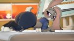  2018 anthro ass_up bedroom_eyes big_breasts big_butt big_ears black_socks bluedrg19 blush breasts butt camel_toe clothed clothing cloud computer curtains desk detailed_background digital_media_(artwork) dipstick_ears disney eyelashes female fluffy fluffy_tail fur grey_fur half-closed_eyes hi_res hindpaw huge_breasts huge_butt inside judy_hopps keyboard knee_pads lagomorph legwear looking_at_viewer looking_back mammal midriff monitor multicolored_fur patch_(fabric) paws pink_nose police_uniform pose presenting presenting_hindquarters purple_eyes rabbit raised_tail seductive shadow short_sleeves side_boob sky smile socks solo sun sunset thick_thighs tight_clothing tight_pants toeless_socks toes tree two_tone_fur under_boob uniform voluptuous white_fur wide_hips zootopia 