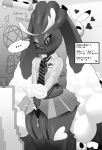  &lt;3 clothed clothing crossdressing cum cum_through_clothing english_text girly lopunny male masturbation nintendo picturd pikachu pok&eacute;mon pok&eacute;mon_(species) solo_focus text video_games 