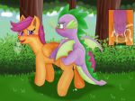  2018 4_fingers blush cub cum cum_in_pussy cum_inside dragon equine female friendship_is_magic male male/female mammal mexa my_little_pony penis pussy scootaloo_(mlp) sex spike_(mlp) sweat tree wings young 