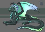  alduinred anus dragon female feral membranous_wings pawpads paws pussy scalie simple_background wings 