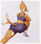  anthro big_butt buizel butt butt_focus clothed clothing cooliehigh female fur looking_at_viewer looking_back mammal mustelid nintendo pok&eacute;mon pok&eacute;mon_(species) red_eyes solo video_games 