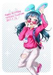  animal_ears bunny_ears ckst love_live!_sunshine!! megane signed tsushima_yoshiko 