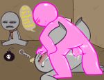  anal anal_penetration balls black_sclera blush brimystone erection green_pupils grey_skin group male male/male penetration penis perineum pink_sclera pink_skin precum pride_(tboi) prostitution super_pride_(tboi) the_binding_of_isaac yellow_pupils 