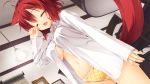  amairo_islenauts animal_ears erect_nipples game_cg masaki_gaillard muririn navel no_bra open_shirt panties red_hair shirt short_hair tail underboob underwear yuzusoft 