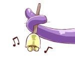  bell greenteaneko highres musical_note original out_of_frame prehensile_hair purple_hair simple_background solo tentacle_hair white_background 