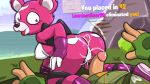 &lt;3 2018 anthro bear breasts butt cuddle_team_leader cum cum_in_pussy cum_inside cum_on_butt duo english_text faceless_male felino female fortnite fur human human_on_anthro interspecies looking_back male male/female mammal open_mouth outside penis pink_eyes pink_fur side_boob text 