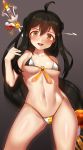  :d ahoge ara_han bikini black_hair blush braid breasts commentary contrapposto elsword english_commentary eyeliner gradient gradient_background hair_ornament hair_stick halterneck long_hair looking_at_viewer low-tied_long_hair makeup md5_mismatch medium_breasts micro_bikini navel nt00 open_mouth sakra_devanam_(elsword) shiny shiny_skin side_braid sidelocks simple_background smile solo standing string_bikini swimsuit underboob very_long_hair yellow_eyes 