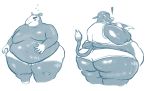  ! 2018 absurd_res animal_crossing anteater anthro axel_(animal_crossing) belly big_belly big_butt biped butt clothed clothing cyrano_(animal_crossing) digital_drawing_(artwork) digital_media_(artwork) duo ears_back elephant freckles front_view greyscale half-closed_eyes hand_on_stomach hi_res huge_butt hyper hyper_belly looking_back looking_down male mammal midriff monochrome moobs navel nervous nintendo noctoon obese overweight overweight_male portrait rear_view scratching shirt shorts simple_background snout sound_effects standing surprise sweat tail_tuft tank_top thick_thighs three-quarter_portrait topless trunk tuft video_games white_background 