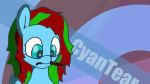  blue_eyes cyan_skin cyan_tear equine fan_character female feral flame-light friendship_is_magic green_hair hair holding_object holding_weapon horse knife low_res mammal melee_weapon my_little_pony pegasus pony red_hair solo weapon wings 