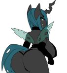  2018 animated armwear big_butt breasts butt changeling clothing digital_media_(artwork) elbow_gloves female friendship_is_magic gloves green_eyes hair horn looking_at_viewer my_little_pony naughty_face queen_chrysalis_(mlp) shaking_butt simple_background slit_pupils smile solo tolsticot white_background wings 