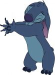  2018 4_fingers alien blue_claws blue_fur blue_nose blue_pawpads chest_tuft claws crying digital_drawing_(artwork) digital_media_(artwork) disney ears_down experiment_(species) eyes_closed fur head_tuft hi_res huffles_the_fox_(artist) lilo_and_stitch pawpads raised_inner_eyebrows reaching_out sad simple_background small_tail solo standing stitch tears tuft white_background 