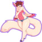  2018 anthro clothing dragon fluffy fur honky_kat jeans long_tail male neck_fur pants purple_eyes 