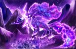  2018 ambiguous_gender aquagalaxy cool_colors digital_media_(artwork) duo equine feral flying friendship_is_magic horn mammal my_little_pony princess_luna_(mlp) standing tantabus winged_unicorn wings 