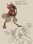  2017 anklet anthro english_text female honky_kat human jewelry knight male mammal overcoat red_the_yinglet sketch text yinglet 
